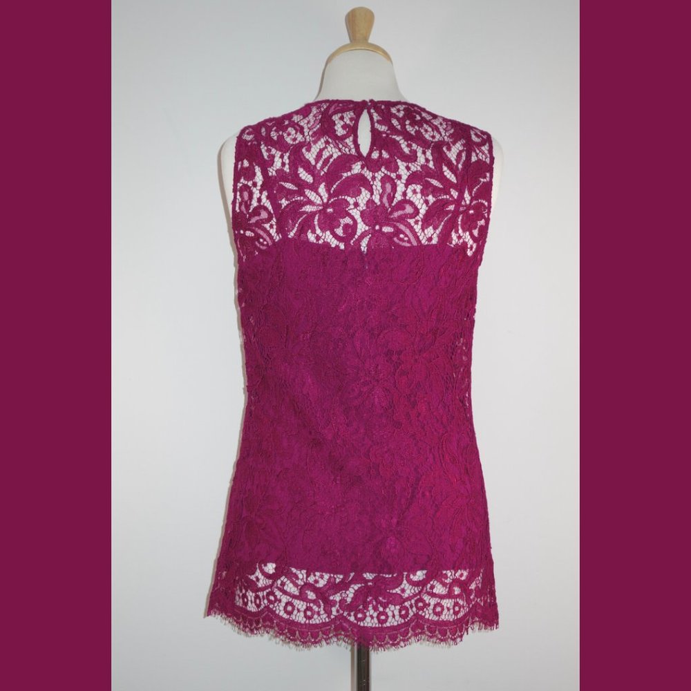 Dolce & Gabbana Pink Lace Top - Size 44 (US M) - Picture 5 of 16